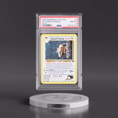 2000 Pokémon Gym Challenge #8 Giovanni's Persian - Holo (PSA 8 NM-MT)