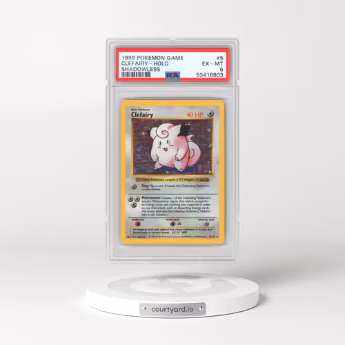 1999 Pokémon Game #5 Clefairy - Holo Shadowless (PSA 6 EX-MT)
