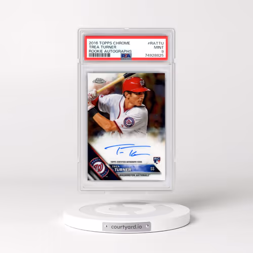 2016 Topps Chrome Rookie Autographs #RATTU Trea Turner (PSA 9 MINT)