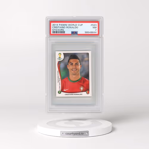 2014 Panini World Cup Stickers #523 Cristiano Ronaldo (PSA 7 NM)