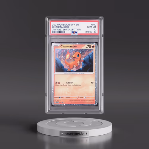 2023 Pokémon Svp EN-SV Black Star Promo #047 Charmander - 151 Poster Collection (PSA 10 GEM MINT)