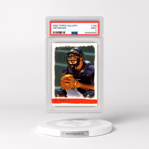 2002 Topps Gallery #186 Joe Mauer (PSA 9 MINT)