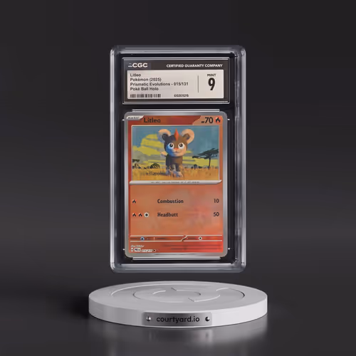 2024 Prismatic Evolutions - PRE EN #015/131 Litleo - Poké Ball Holo (CGC 9 MINT)