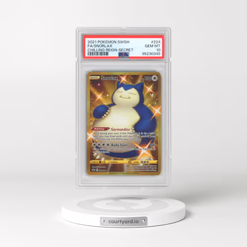 2021 Pokémon Sword & Shield Chilling Reign #224 Snorlax - Full Art Secret (PSA 10 GEM MINT)