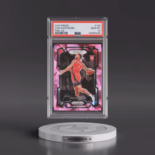 2023 Panini Prizm #129 Cam Whitmore - Pink Ice (PSA 10 GEM MINT)