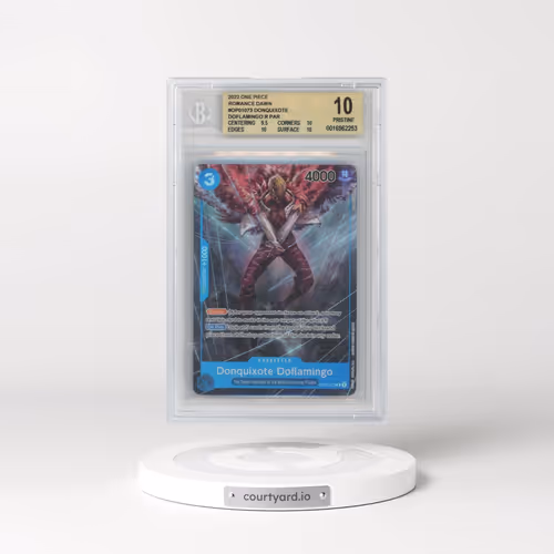 2022 One Piece Card Game Romance Dawn #OP01073 Donquixote Doflamingo ALT ART R (BGS 10 PRISTINE)
