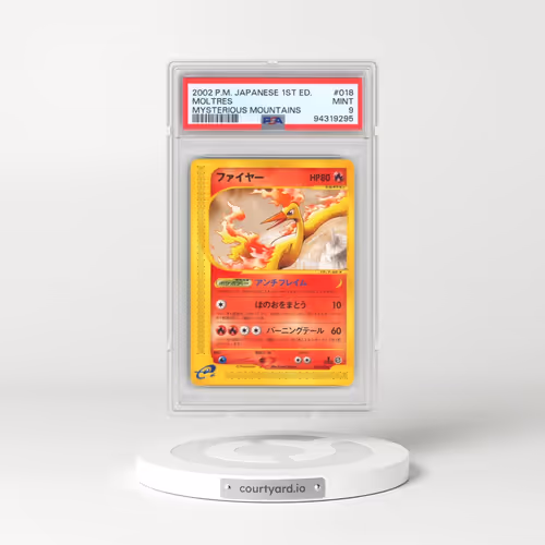 2002 Pokémon Mysterious Mountains #018 Moltres - 1st Edition (PSA 9 MINT)