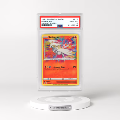 2021 Pokémon Sword & Shield Shining Fates #017 Reshiram (PSA 10 GEM MINT)