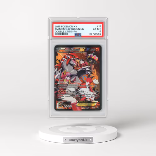 2015 Pokémon XY Double Crisis #15 Team Magma's Groudon EX - Holo Full Art (PSA 6 EX-MT)