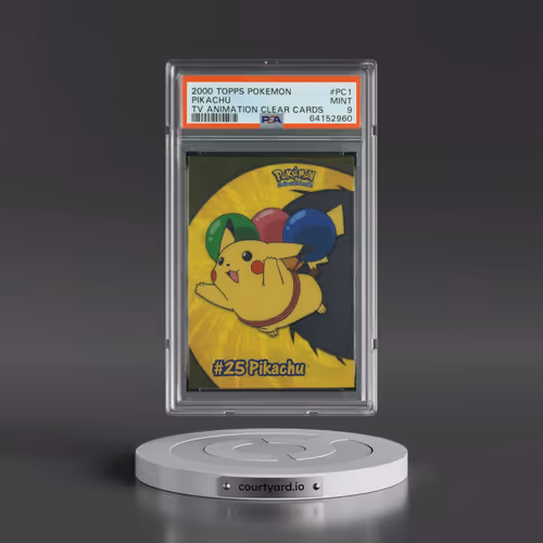 2000 Topps Pokémon TV Animation Clear Cards #PC1 Pikachu (PSA 9 MINT)