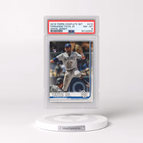 2019 Topps Complete Set #410 Fernando Tatis Jr. - White Jersey (PSA 8 NM-MT)