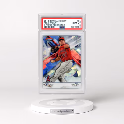 2018 Bowman's Best #65 Mike Trout - Atomic Refractor (PSA 10 GEM MINT)