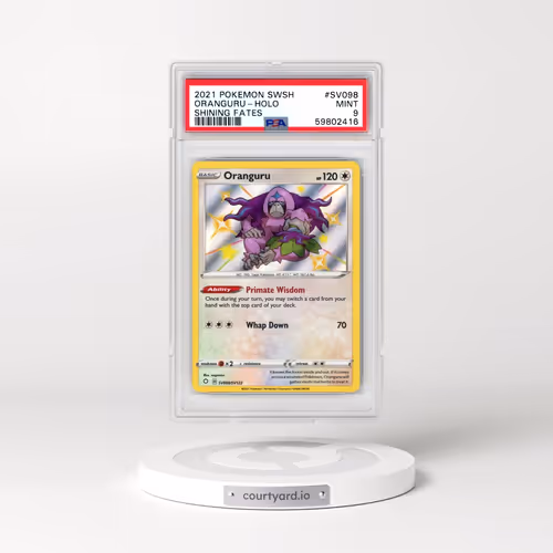 2021 Pokémon Sword & Shield Shining Fates #SV098 Oranguru - Holo (PSA 9 MINT)