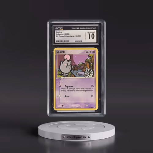2006 EX Crystal Guardians #62/100 Spoink (CGC 10 GEM MINT)