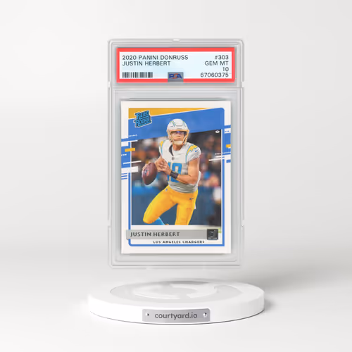 2020 Panini Donruss #303 Justin Herbert (PSA 10 GEM MINT)