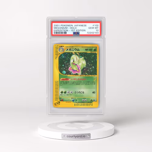 2001 Pokémon Expedition #102 Meganium - 1st Edition Holo (PSA 10 GEM MINT)