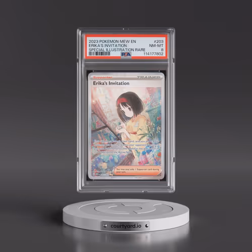 2023 Pokémon Mew EN-151 #203 Erika's Invitation - Special Illustration Rare (PSA 8 NM-MT)