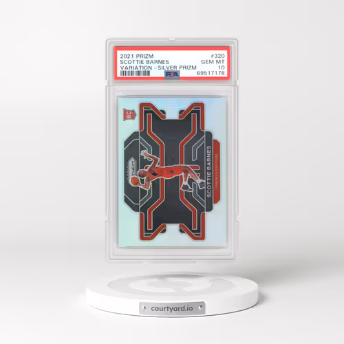 2021 Panini Prizm #320 Scottie Barnes - Variation-Silver Prizm (PSA 10 GEM MINT)