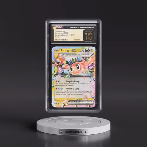 2024 Surging Sparks - SSP EN #142/191 Tatsugiri ex - Holo (CGC 10 PRISTINE)