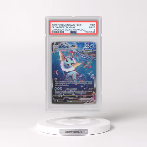 2021 Pokémon Swsh Black Star Promo #182 Vaporeon Vmax - Full Art Vaporeon Vmax Premium Collection (P