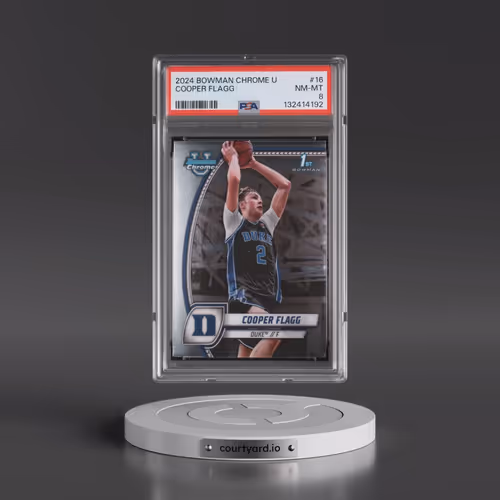 2024 Bowman Chrome University #16 Cooper Flagg (PSA 8 NM-MT)