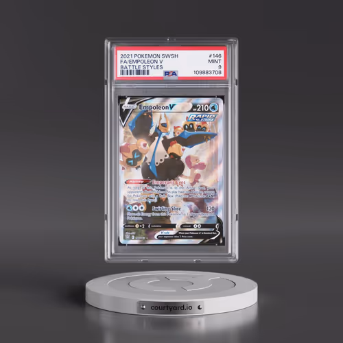 2021 Pokémon Sword & Shield Battle Styles #146 Empoleon V - Holo Full Art (PSA 9 MINT)