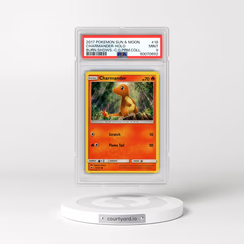 2017 Pokémon Sun & Moon Burning Shadows #18 Charmander - Holo Charizard GX Premium Collection (PSA 9