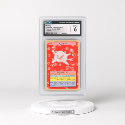 1997 (Only One Pokémon) Original Series #056 Mankey - (Blue Back) 1st Print (CGC 6 EX-NM)