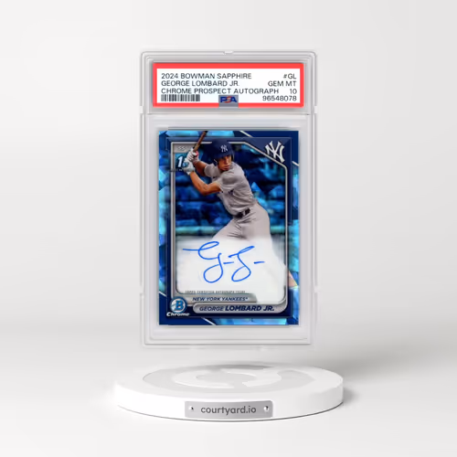 2024 Bowman Sapphire Edition Chrome Prospects Sapphire Autographs #GL George Lombard Jr. (PSA 10 GEM MINT)