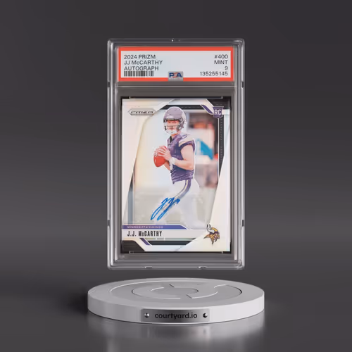 2024 Panini Prizm #400 JJ McCarthy - Autograph (PSA 9 MINT)