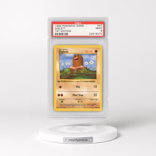 1999 Base Set #47 Diglett - 1st Edition Shadowless (PSA 9 MINT)