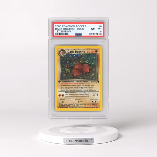 2000 Pokémon Rocket #6 Dark Dugtrio - 1st Edition Holo (PSA 8 NM-MT)