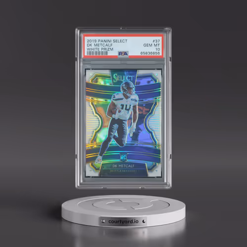 2019 Panini Select #37 DK Metcalf - White Prizm (PSA 10 GEM MINT)