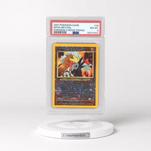 2001 Pokémon Game Movie #34 Entei - Reverse Foil Pokemon 3 Movie Promo (PSA 8 NM-MT)