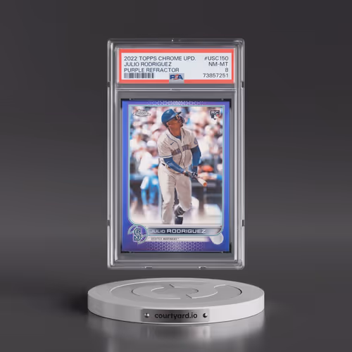 2022 Topps Chrome Update #USC150 Julio Rodriguez - Purple Refractor (PSA 8 NM-MT)