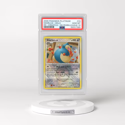 2009 Pokémon Platinum Rising Rivals #33 Snorlax - Holo Crosshatch-2009 Pokemon League (PSA 10 GEM MINT)
