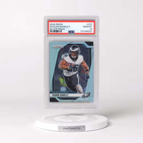 2024 Panini Prizm #232 Saquon Barkley - Silver Prizm (PSA 10 GEM MINT)