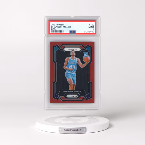 2023 Panini Prizm #152 Brandon Miller - Red Prizm (PSA 9 MINT)