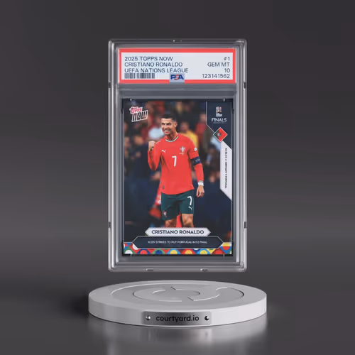 2025 Topps Now UEFA Nations League #1 Cristiano Ronaldo (PSA 10 GEM MINT)
