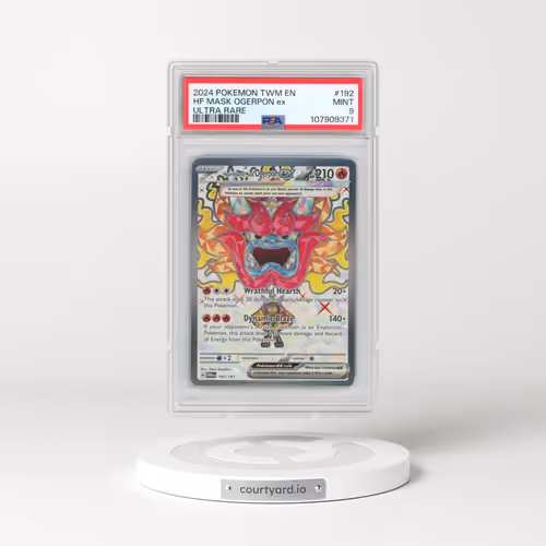 2024 Pokémon Twm EN-Twilight Masquerade #192 Hearthflame Mask Ogerpon EX - Holo Ultra Rare (PSA 9 MINT)
