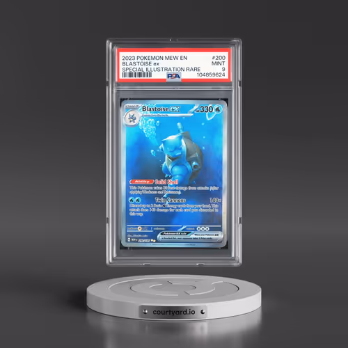 2023 Pokémon Mew EN-151 #200 Blastoise EX - Holo Special Illustration Rare (PSA 9 MINT)