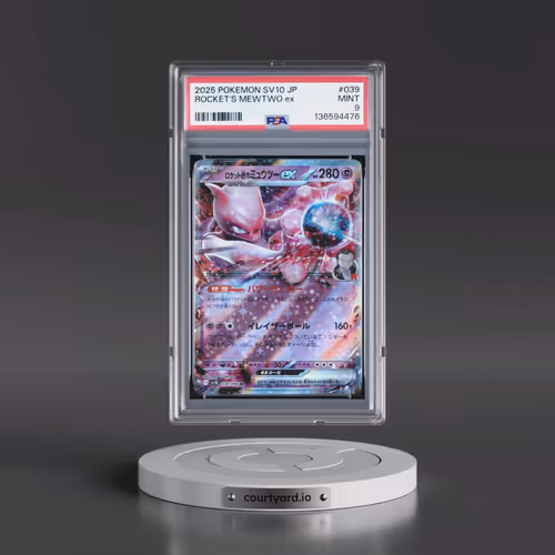 2025 Pokémon SV10-Glory of Team Rocket #039 Team Rocket's Mewtwo EX - Holo (PSA 9 MINT)