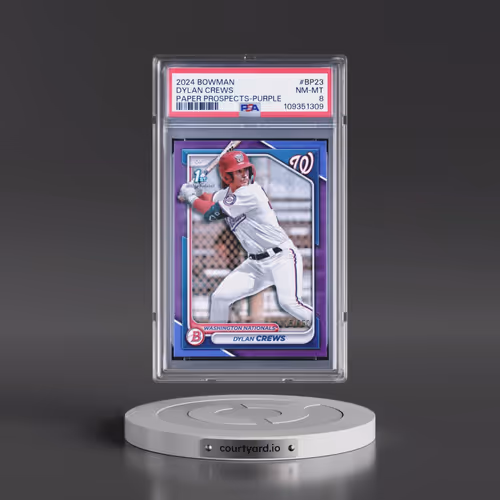 2024 Bowman Paper Prospects #BP23 Dylan Crews - Purple (PSA 8 NM-MT)