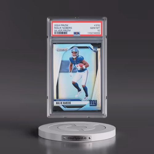 2024 Panini Prizm #370 Malik Nabers - Silver Prizm (PSA 10 GEM MINT)