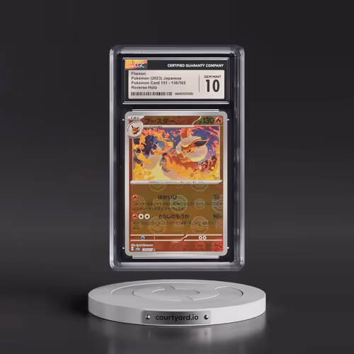 2023 Pokémon Card 151 #136/165 Flareon - Reverse Holo Poké Ball (CGC 10 GEM MINT)