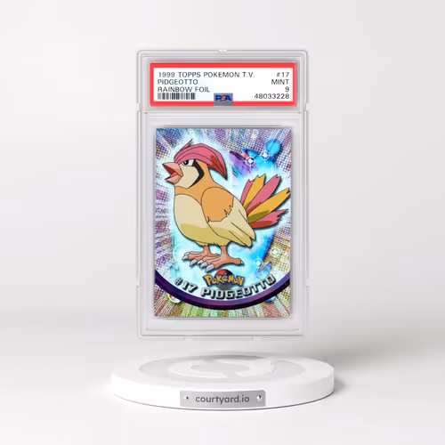 1999 Topps Pokémon TV #17 Pidgeotto - Rainbow Foil (PSA 9 MINT)