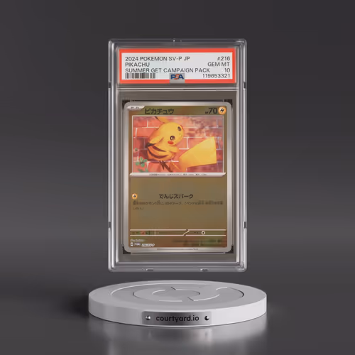 2024 Pokémon SV-P Promo #216 Pikachu - Summer of Pokeca Is Here! Promo Card Get Campaign Pack (PSA 1