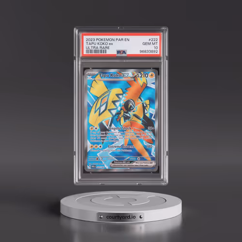 2023 Pokémon Par EN-Paradox Rift #222 Tapu Koko EX - Holo Ultra Rare (PSA 10 GEM MINT)