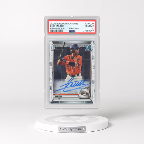 2020 Bowman Chrome Prospect Autographs #CPALM Luis Matos (PSA 10 GEM MINT)