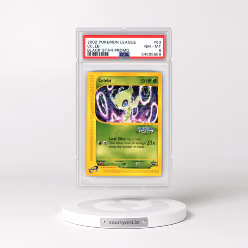 2002 Pokémon League Promo Black Star #50 Celebi (PSA 8 NM-MT)